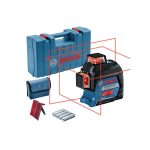 ⁦ميزان ليزر بوش 30 متر 3 خطوط لوحة تصويب ليزر Target Plate صيني BOSCH - GLL 3-80 Carrying Case 4 x (AA) Alkalines,Pouch⁩ - الصورة ⁦2⁩