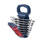 طقم مفتاح مشرشر زاوية 75° 8 قطع  كروم فانديوم حامل بلاستيك  أي بى تى SET8-موديل APT DW211407-