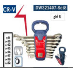 ⁦طقم مفتاح بلدى مشرشر راتشة 8 قطع من 8 مم الى 22 مم ك.ف أي بى تى - APT DW321407⁩ - الصورة ⁦3⁩