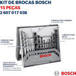 ⁦تشكيلة من البنط (حديد,خشب,طوب) 15 قطعة بوش BOSCH  Mixed Drill Bits 15 Pcs⁩ - الصورة ⁦2⁩