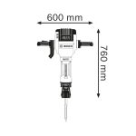 ⁦شاكوش بوش تكسير 2000 وات 29 كجم قوة الطرق 69 جول ألماني BOSCH - GSH 27 VC⁩ - الصورة ⁦4⁩