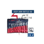 ⁦طقم مفتاح مشرشر زاوية 8 قطعه من 6 الى 7 ومن 30 الى 32 مم هندي أي بى تى - APT⁩ - الصورة ⁦2⁩