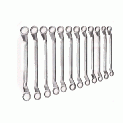 طقم مفتاح مشرشر ذاوية 75°  12 قطعه  7-6 مم / 30-32مم كروم فانديوم أي بى تى - SET12 موديل APT DW211406