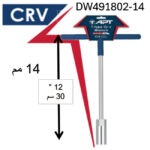 ⁦مفتاح بيبه حرف تي 14 مم أي بى تي موديل  - APT DW491802-14⁩ - الصورة ⁦3⁩