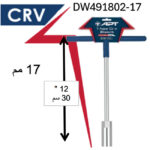 ⁦مفتاح بيبه حرف تي 17 مم أي بى تى - APT  DW491802-17⁩ - الصورة ⁦3⁩