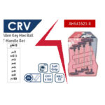 ⁦طـقـم ألـن يد حرف T بلية وفلات طويل 8 قطع (CRV) من 2 الى 10 مم اي بي تي  APT AH541521-8⁩ - الصورة ⁦3⁩