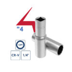 ⁦لقمة رباط مشرشرة طويلة مربع 1/4 بوصه 4 مم أي بى تى - 20 APT CR-V⁩ - الصورة ⁦2⁩