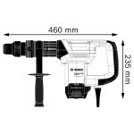 ⁦شاكوش بوش تكسير 5.7 كجم 1100 وات الكتروني يحتوي علي حقيبه مع 1 اجنه مدبب صيني BOSCH - GSH 500 - SDS MAX 280 mm⁩ - الصورة ⁦5⁩
