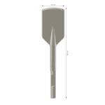 ⁦اجنة مسدسه للأسفلت بوش طول 50 سم BOSCH 28mm Hex Ashphalt Cutter Chisel 500X125 MM⁩ - الصورة ⁦2⁩