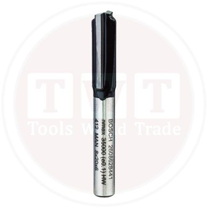 بنطة راوتر بوش للتجاويف المستقيمه قطر 6 مم - اجمالى الطول 51 مم  BOSCH Straight Bit 6, 7.9x51