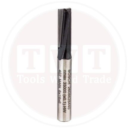 بنطة راوتر بوش للتجاويف المستقيمه قطر 6 مم - اجمالى الطول  48 مم  BOSCH Straight Bit 6, 6x48