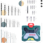 ⁦طقم بنط بوش واكسسوارات ولقم 33 قطعة BOSCH  X-Pro Line Set 33 Pcs⁩ - الصورة ⁦4⁩