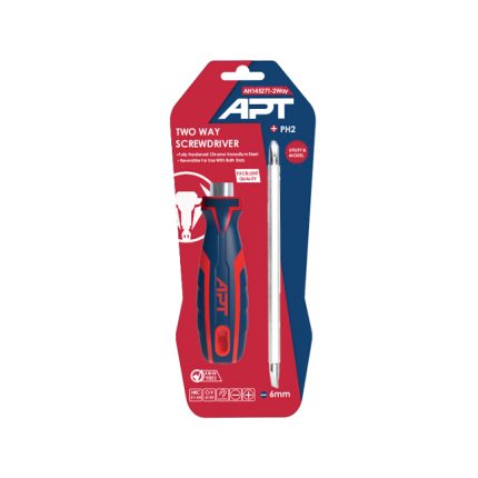 مفك 2 لون قلاب PH2xSL6 طول 150 مم على كارت اي بي تي موديل APT AH145277-2Way