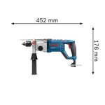 ⁦شنيور بوش عادة ودقاق 162مم ظرف 16مم سرعتين الكترونى 1500 وات موديل BOSCH GSB 162-2 RE PRO⁩ - الصورة ⁦3⁩