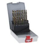 علبة بنط كوبلت بوش 19 قطع من 1 مم الى 10 مم BOSCH Set of HSS-Co 1-10 mm 19 Pcs