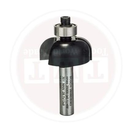 بنطة راوتر بوش لتخديد التجاويف الدائريه 8 مم اجمالى الطول 54 مم BOSCH Core Box Bit + Guide Pin 8, 28.7x54