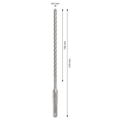 بنطة بلس فايف اكس للتخريم فى الخرسانة قطر 6مم بوش BOSCH 6x150x210