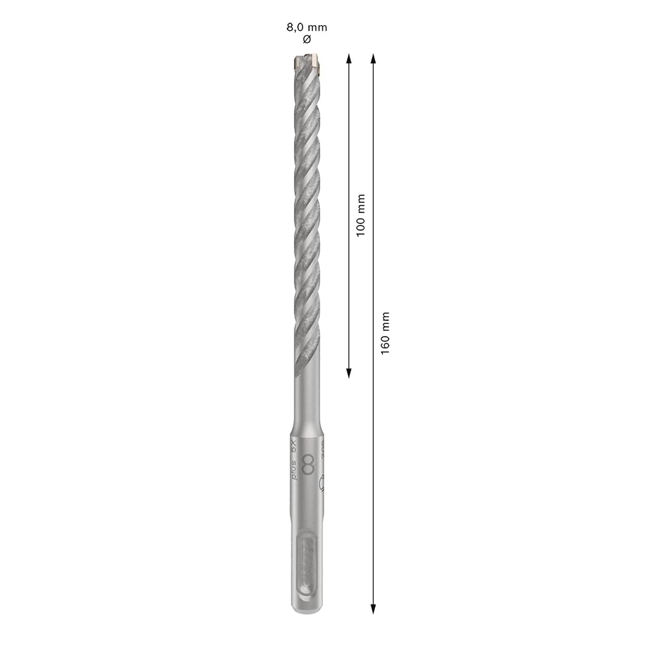 2608833789 بنطة بلس فايف اكس للتخريم فى الخرسانة قطر 8مم BOSCH 8x100x160 - الصورة 1