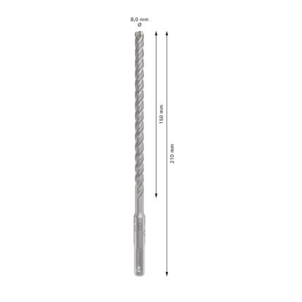 بنطة بلس فايف اكس للتخريم فى الخرسانة قطر 8مم BOSCH 8x150x210