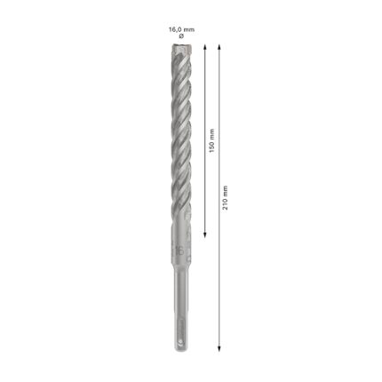 بنطة بلس فايف اكس للتخريم فى الخرسانة قطر 16مم BOSCH 16x150x210mm