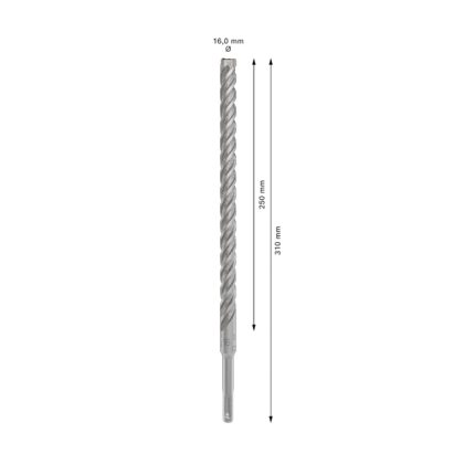 بنطة بلس فايف اكس للتخريم فى الخرسانة قطر 16مم BOSCH 16x250x310mm