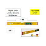 ⁦ميزان مياه ستابيلا 2 عين ديجيتال 61 سم مغناطيسى المانى  STABILA TECH96M⁩ - الصورة ⁦2⁩