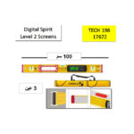 ⁦ميزان مياه ستابيلا 3 عين ديجيتال 100 سم بيد ألمانى STABILA TECH 196⁩ - الصورة ⁦2⁩