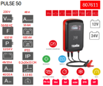 ⁦تنجر تيلوين 6-24 فولت -1 فاز تيلون 600 أمبير  TELWIN Pulse 50⁩ - الصورة ⁦6⁩