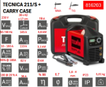 ⁦ماكينة لحام تيلوين انفرتر 180 أمبير شنطة بلاستيك تيلون TELWIN  TECNICA211/S-MMA/TIG⁩ - الصورة ⁦3⁩