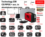⁦ماكينة لحام تيلوين انفرتر 180 أمبير تعمل بالمولد - موديل  TELWIN  Technology 238CE/GE⁩ - الصورة ⁦3⁩
