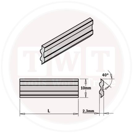 PIECE HPS PLANER AND JOINTER KNIFE SET FOR "TERSA" SYSTEMS CMT