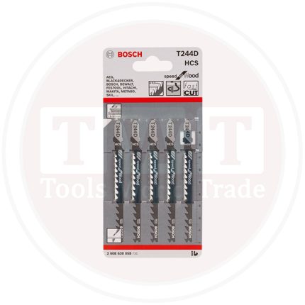 سلاح منشار اركيت للخشب قطعيه دائريه و خشنه 5 قطع BOSCH  JSB T 244 D for wood Curve & Coarse cut 5 Pcs