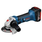 ⁦صاروخ بوش 5 بوصه 2 بطارية 18 فولت مزودة بخاصية التبريد 5 امبير BOSCH - GWS 18 V-LI 125 mm COOLPACK⁩ - الصورة ⁦2⁩