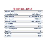 ⁦طقم شنيور حل ورباط 1/2 بوصه 640 نيوتن 13 قطعه اي بي تي موديل APT DW30301-KIT⁩ - الصورة ⁦3⁩