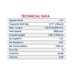 ⁦طقم شنيور حل و ربط 1/2 بوصه 850 نيـوتن 13 قطعه اي بي تي موديلAPT DW30303-KIT⁩ - الصورة ⁦4⁩