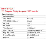 ⁦دريل 1 بوصه زور طويل اروفا خدمة شاقة 2450 نيوتن تايواني  EURUFA  IWT-5102⁩ - الصورة ⁦2⁩