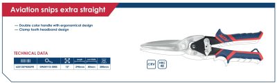⁦مقص صاج عدل بوز طويل سوسته 12 بوصه اي بي تي موديل - APT DW34112-300S⁩ - الصورة ⁦3⁩