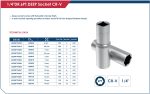 ⁦لقمة رباط مسدسه طويلة مربع 1/2 بوصه 34 مم أي بى تى - 20 APT CR-V⁩ - الصورة ⁦2⁩