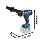 ⁦شنيور بوش دقاق لثقب في الطوب والخرسانة فك وربط ظرف اوتوماتيك 13 مم صيني BOSCH - GSB 18V-150C⁩ - الصورة ⁦3⁩