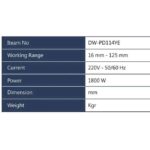 ⁦ماكينة تخريم مواسير بجنزير اي بي تي من 16 الى 125 مم 1800 وات 1 فاز APT DW-PD114YE⁩ - الصورة ⁦4⁩