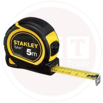 متر قياس كاوتش ستانلي  5 متر اسود*اصفر 19مم  16 بوصه   STANLEY
