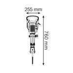 ⁦شاكوش بوش تكسير 1750 وات 16 كجم قوه الطرق 41 جول ألماني BOSCH - GSH 16-28⁩ - الصورة ⁦6⁩