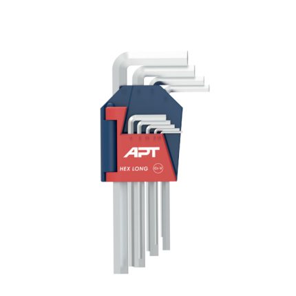 طـقـم ألـن مـسـدس طويل 9 قطع  ( CR-V ) من 1.5 الى 10 مم اي بي تي موديل APT AH511511-9