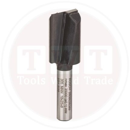 بنطة راوتر بوش للتجاويف المستقيمه قطر 8 مم - اجمالى الطول 56 مم  BOSCH Straight Bit 8, 18x56