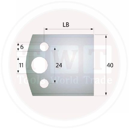 PAIR KNIVES HL 40*4MM BLACK  CMT