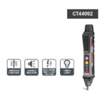 ⁦مفك كاشف للتيار الكهربائي اضاءة - اهتزاز كراون موديل CROWN - CT44092⁩ - الصورة ⁦2⁩