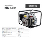 ⁦طلمبه مياه بنزين كراون 2 بوصه 5.5 حصان 550 لتر / دقيقة  موديل CROWN - CT35001⁩ - الصورة ⁦2⁩