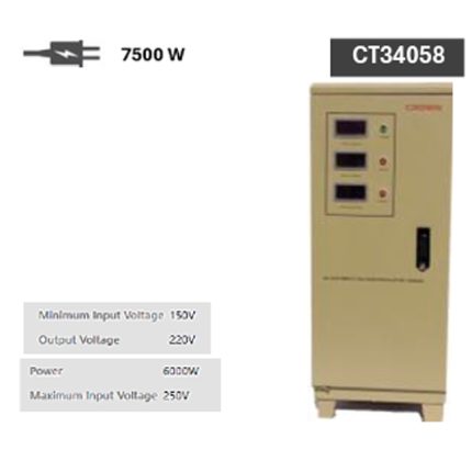 مثبت تيار كراون دجيتال سلك نحاس من 150 الى 250 فولت 7500 وات موديل  CROWN CT34058