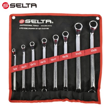 طقم مفتاح مشرشر زاويه سيلتا 75 8 قطع من 9 مم: 19 مم SELTA