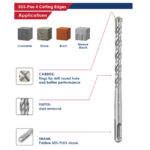 ⁦بنط هيلتى SDS-Plus-4 خدمة شاقة ( ×4 ) فديـا   18 ×350  مم اي بي تي موديل   	APT LCA04180350⁩ - الصورة ⁦2⁩